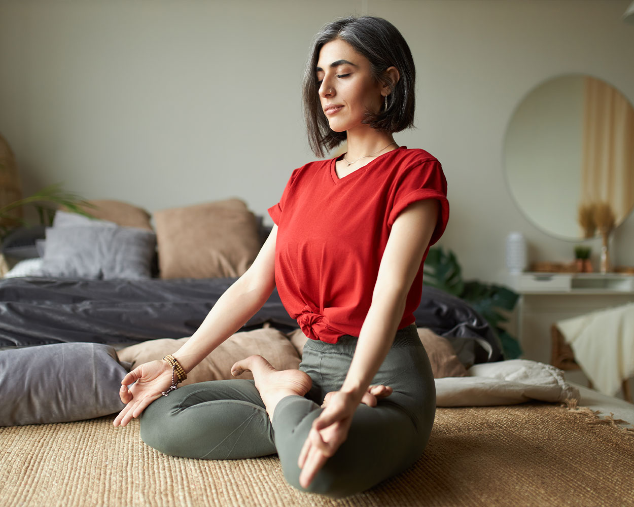 How to get relief from stress - person meditating peacefully